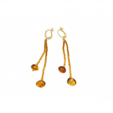 Серьги из натурального янтаря