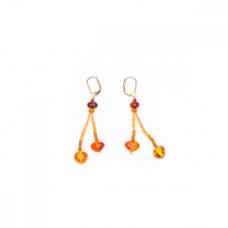 Серьги из натурального янтаря