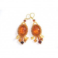 Серьги из натурального янтаря