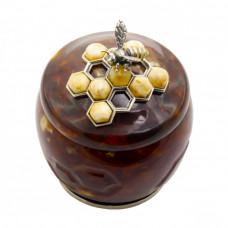 Шкатулка янтарная Соты