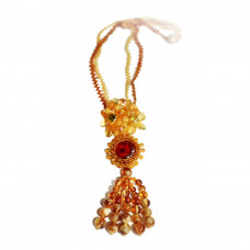 Стильное колье из натурального янтаря и бисера