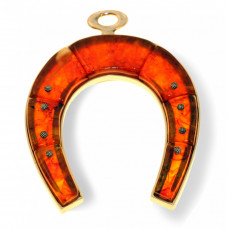 Сувенир "Подкова на счастье" из янтаря