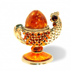 Сувенир-шкатулка "Курочка" из янтаря