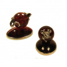 Сувенир "Упорная мышь" из янтаря