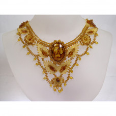 Удлиненное колье из природного балтийского янтаря