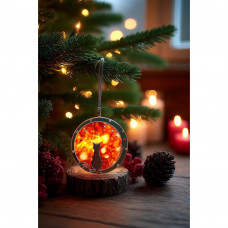 Украшение елочное "Кот на луне"