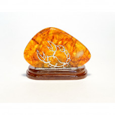 Визитница "Скорпион" из янтаря