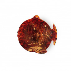 Янтарная тарелка Рыбка