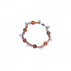 Янтарный браслет с бисером