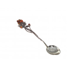 Ложечка (серебро) с янтарем 005