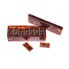 Домино "Лев" из янтаря sv-domo/s-lev