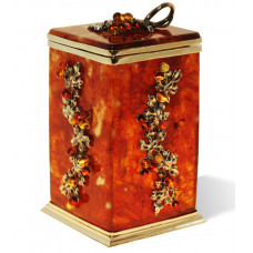 Коробочка для чая "Виноград" из янтаря chai2Vin