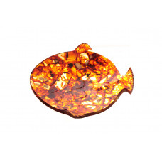 Янтарная тарелка "Рыбка"  fish