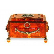 Шкатулка "Княжеская" из янтаря  stl-2-knz