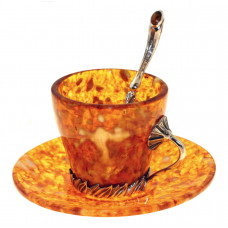 чашечка для кофе "Лето" из янтаря 3402