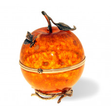 Шкатулка "Райское яблоко" из янтаря sv-rbl