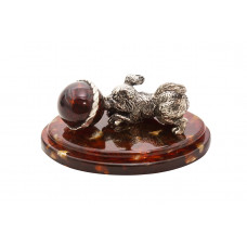 сувенир "Щенок с мячом на подставке" 6с