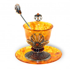 Чашка кофейная "Петр" из янтаря 9303/L